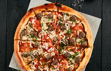 Appachi Pizza Annfield Italian Meatball Pizza